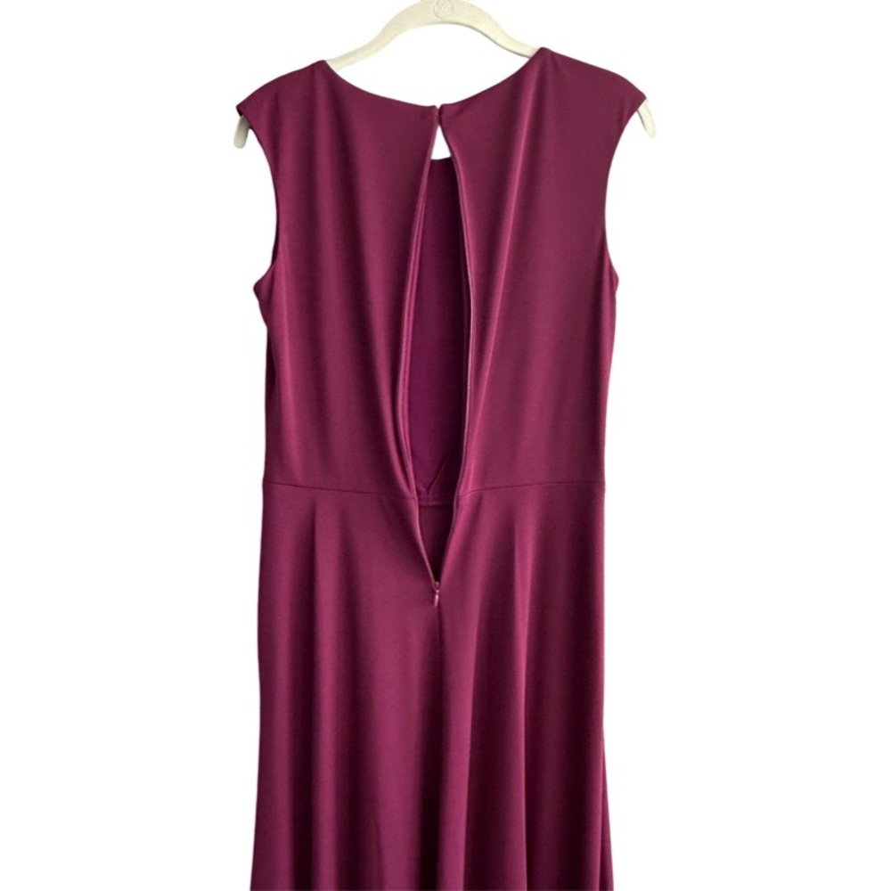 Lauren Ralph Lauren Twist Front Dress A-line Plum Caspia Purple Size 6 - Picture 5 of 13